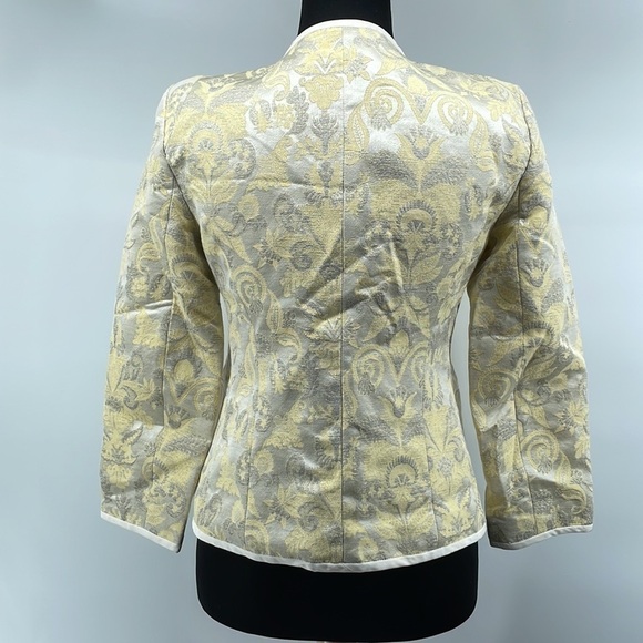 Aritzia Wilfred festin jacket blazer novelty brocade Italian made floral spring - Picture 8 of 11